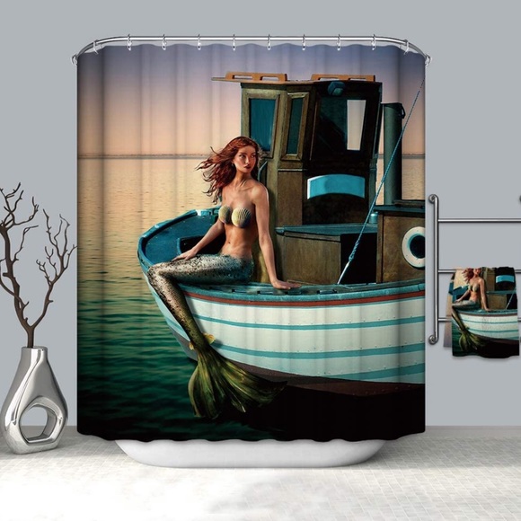 Other - 1 LEFT!⛵️ Sailing Mermaid Bathroom Shower Curtain